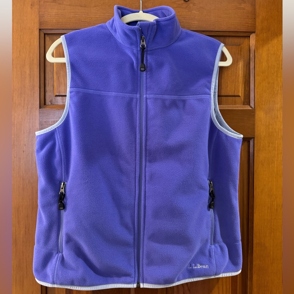 NEW L.L. Bean Lavender Fleece Vest, size M